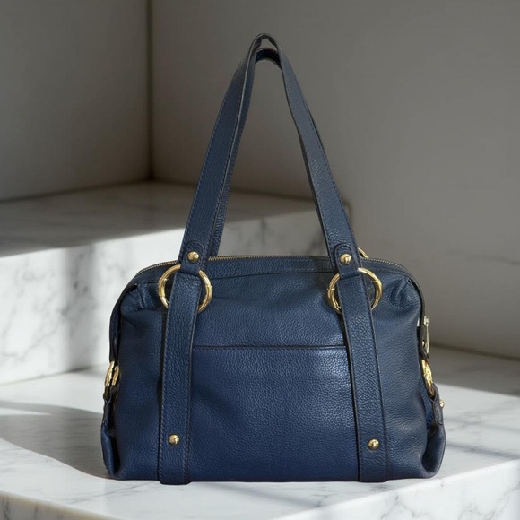 Authentic Michael Kors Navy Blue Pebble Leather Shoulder Bag! COA included - Picture 4 of 12